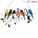 V&auml;rvilised aknaripatsid tuulekella akr&uuml;&uuml;list troopiliste lindude rippuvad kaunistused as the picture