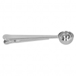 Roostevabast terasest m&otilde;&otilde;tlusikas koos tihendusklambriga tee-kohvi-piimapulbri jaoks