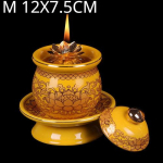Klassikaline ja loominguline keraamiline lootuslatern kodu Buddha saali ohverdamiseks s&ouml;&ouml;dava &otilde;lilambi ja v&otilde;ilambi feng shui budism
