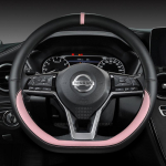 for Nissan March Micra K10 K11 K12 K13 K14 PU Leather Car Steering Wheel Cover Fast Shipping Auto Accessories D Shape Pink