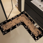 Vanaaegne L-kujuline s&uuml;damega nurgavannimatt: Vett absorbeeriv, libisemiskindel, esmaklassilised materjalid 120x120cm [Upgraded Thickened Diatom Mud]