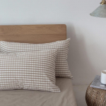 MUJI Jaapani stiilis pestud puuvillane ruuduline padjap&uuml;&uuml;r &ndash; &uuml;hev&auml;rviline, kvaliteetne, puhas puuvill, &uuml;hes t&uuml;kis 48x74 (Pair)