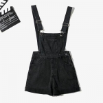 2025 New Summer Denim Strap Shorts For Women, Adjustable Curled Edge Denim Wide Leg Strap Shorts 26 hall v&auml;rv/must