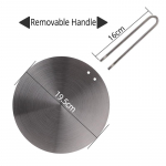 Leeseph roostevabast terasest gaasi- ja elektripliidi soojushajuti r&otilde;ngasplaat, saadaval suurustes 7,6 v&otilde;i 9,25 tolli