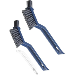 2 tk k&auml;eshoitavat vuugipuhastusharja puhastusharja V-kujuline pintsettidega puhastamine plaatidele, j&auml;igad vuugipuhastusharjad plaatidele p&otilde;randale vannituppa, k&ouml;&ouml;ki sinine