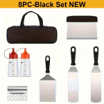 34 tk / 8 tk Plaadipanni tarvikute komplekt, Lame &uuml;laosaga grilli tarvikute komplekt, Grilli spaatli komplekt eriti suure spaatliga, Spaatel v&auml;ligrillimiseks 8pcs
