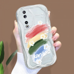 Armas koomiksimustriga kreemjas tekstuuriga korpus Lainelise servaga pehme silikoonkaanega telefoni&uuml;mbris Huawei Honor Infinix Tecno iPhone'i jaoks Infinix Zero 40 4G puhas