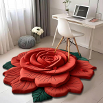 Elutuba kodu 3d kolmem&otilde;&otilde;tmeline p&otilde;randamatt lill p&otilde;randamatt kristall samet vaip &uuml;mmargune kodu pojengi kroonlehed erikujuline matt Diameter 100cm pruun