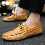 Nahast Meeste Jalan&otilde;ud Slip-on Mokassiinid Meeste Hingavad Mustad Pruunid Vabaaja Jalan&otilde;ud Luksusbr&auml;ndi Loaferid S&otilde;idujalan&otilde;ud Zapatos Hombre 39 must