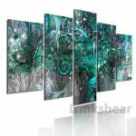 Modulaarne HD prinditud plakat 5 t&uuml;kki kaasaegne linnamaastiku vaade l&otilde;uend maalimine seinakunstipildid Kodukaunistus Elutuba raamita 20x35cm*2 20x45cm*2 20x55cm*1