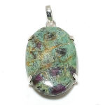Ruby in Fuchsite Ethnic 925 Sterling Silver Jewelry Pendant 2.17 K4U60