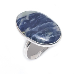 Sodalite Handmade 925 Sterling Silver Jewelry Ring Size 8 u4e08