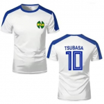 Kapten Tsubasa Hutton Atom Jalgpall Jalgpall T-s&auml;rk Jersey Jaapan Kotkas Cosplay Koomiks Animatsioon Tr&uuml;kk Kiiresti Kuivav Vintage L&uuml;hikeste Varrukatega Vorm M