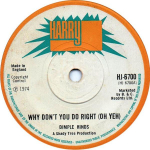 7-tolline plaat DIMPLE HINDS - Why Don't You Do Right (Jah) HJ6700 Harry J Records 1974 &Uuml;hendkuningriik Reggae, Ska & Dub Kasutatud