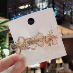 Moodne kristallliblikas juukseklamber, suur &uuml;laosa, lilleline kevadklamber, armas naiste pardnokk-peakate Size fits all