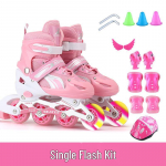 Reguleeritavad v&auml;lkrulluisud komplekt algajatele lastele Medium (33-37 adjustable)