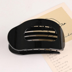 Moodne ovaalne juukseklamber naistele Uue disainiga leopardimustriline matt kumer lame stiliseerimisklamber akr&uuml;&uuml;list lamavad juukseaksessuaarid