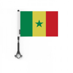 Drapeau - S&eacute;n&eacute;gal - 14 x 21 cm - 5 t&uuml;kki - Pol&uuml;ester - J&auml;lg, rekto/verso