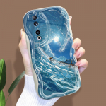 Armas koomiksimustriga kreemjas tekstuuriga korpus Lainelise servaga pehme silikoonkaanega telefoni&uuml;mbris Huawei Honor Infinix Tecno iPhone'i jaoks Honor X60 Pro