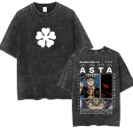 Vintage pestud must Ristikheina Asta anime &uuml;legabariidiline t-s&auml;rk Meeste mood lahtine &uuml;mmarguse kaelusega t-s&auml;rk suvine k&otilde;rge kvaliteediga puuvillane t-s&auml;rk S