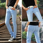 Meeste Skinny Jeans Meeste Meeste Sigaretp&uuml;ksid Jeansid Kitsad P&uuml;ksid 36 taevasinine v&auml;rv