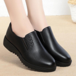 Moodsad 3cm Mugavad S&uuml;gava Suuga Pehmest Nahast Kingad Naiste Loafers Kevad 2024 Tasase Platvormiga Jalatsid Ema T&ouml;&ouml;kingad Pehme Tald 35(Foot22.5cm)