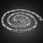 Vintage &otilde;&otilde;nes &uuml;mmargune toru kaelakee 4,5 mm valge vask galvaanilise kattega paks roodiumkuld meeste h&otilde;beplaatidega Tai ehted 50CM