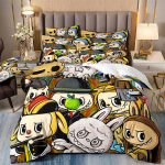 Armas bubu voodipesu 2/3-osaline magamistoakomplekt, Lastekingitus Teismelised t&auml;iskasvanud Mikrokiud kaheinimesevoodi Voodikate lukuga Toa sisustus 140x210cm 2pcs