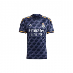 Adidas Real Madrid 23/24 v&otilde;&otilde;rsiljas&auml;rk kirjamustriga tr&uuml;kiga Meeste topid Tumesinine IJ5901 4XL