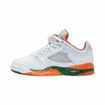 Air Jordan 5 Retro Low GS Hurricanes Laste tossud Hall Football-Grey Brilliant-Orange FQ1293-018 36