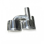 Mercedes C-klass W204 AMG stiilis nelja v&auml;ljalasketoru summuti viimistlus - roostevaba teras