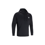 Under Armour Project Rock Charged Cotton Hingav Fliisist Kapuutsiga Jakk Meestele Kapuutsid Must 1367033-001 L
