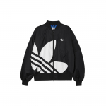 Adidas Originals Spordilifestyle Seeria Klassikaline Retro Spordijakk Seisva Kraega Piloodi Pikkade Varrukatega Unisex Jakk Must JL8380 L
