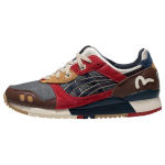 Evisu X Asics Gel-Lyte 3 Nahast Spordikad Low-Top Elustiilikingad Unisex toss Punakaspruun 1203A301-501 43.5