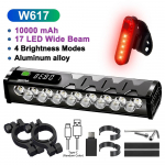 Jalgratta Esituli 17 LED 25500 luumenit Jalgratta Valgusti 10000 mAh Veekindel Taskulamp USB Laetav MTB Maanteeratta Lamp Tarvikud