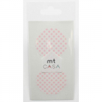 Masking Tape MT Casa Seal Sticker rond en washi Pois rose roosa