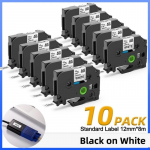 Mini t&ouml;&ouml;stuslik printer Prindi toru Liimikleebis Siidlint Kangasilt Kaasaskantav k&auml;eshoitav sildistaja 10PK Standard White
