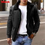 Talvine meeste jakk pluss fliis soe komposiitnahast jakk paks pealisr&otilde;ivas jakid 4XL must
