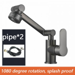 1080&deg; p&ouml;&ouml;ratav vannitoavalamu kraanikauss kraanikauss segisti tekile paigaldatud pritsmekindel veekraan du&scaron;ipea aeraatorid kraanin&otilde;ud PIPE x 2 G1/2