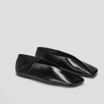 Nahast Prantsuse ni&scaron;&scaron; V-kujulise suu ruudukujulise kandiga platvormtalla &uuml;hed kingad naiste 2025 uus kevadine mood &uuml;he pedaaliga vanaema kingad 35 must