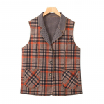 vest, ruuduline rev&auml;&auml;riga vest, vest, naiste l&uuml;hike pealmine vest. XL