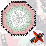 Demon Slayer Katana Vihmavari P&auml;ris Suuruses Jaapani Anime Cosplay Vihmavarustus Tanjirouu Kimetsu No Yaiba Pikk P&auml;ikesevari Elutarbed IRON&8K white