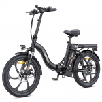 Elektriratas Kokkupandav Hillmiles 20 250W Mootor City Ebike 36V 13AH Tippkiirus 25km/h 7 K&auml;iku Kandev&otilde;ime 120Kg MilePort 1 must