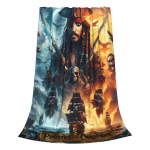 Kariibi mere piraadid Tekikate Flanell Jack Sparrow Film Super Soojad Visketekid V&auml;litingimustesse Reisimiseks Voodikatted Tekikotid 30x40in