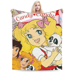 Candy Candy Tekid Soe Pehme Kohev Palus Visketekk T&uuml;drukutele Poistele Kodu Dekoor Flanell Voodikate Voodikate 50x60in