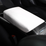 For Tesla Model 3 Model Y Car Armrest Box Protective Cover Central control Armrest Cover Leather Accessories Decoration valge