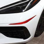 Red Carbon Front Bumper Lip Corner Cover Trim sticker For Corvette C8 -25