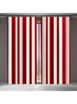 2 tk Julge punavalge triibulise prindiga kardinat, M&otilde;eldud valguse filtreerimiseks, Kvaliteetne materjal, Ideaalne mereteemalise stiiliga kodu Wi 24x59in(60x150CM)x2&Rod Pocket