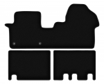 Dywaniki welurowe BASIC czarne do: Citroen Jumpy III 2 rzędy (2018-)