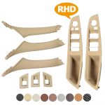 Parema juhi autod RHD sisemine k&auml;etugede paneel ukse k&auml;epideme katte trimm 7tk komplekti asendus BMW 5. seeria F10 F11 520i 523i jaoks Model A Champagne